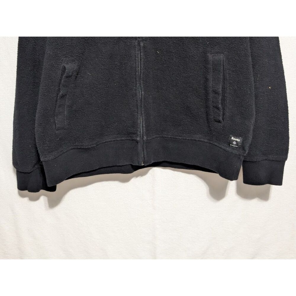 Roots Canada Full Zip Hooded Sweater Black Men's Size XL - Picture 5 of 13